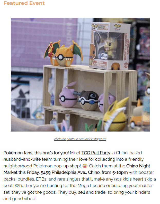 Featured Event Example